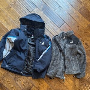 Gerry Kids 3 in 1 winter coat set - navy and Gray size medium boys